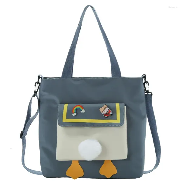 Bolsos de hombro 2024 Mujeres bolsos casuales de gran capacidad para estudiantes Bolso de estudiante moda simple de alta calidad Crossbody bolsa feminina