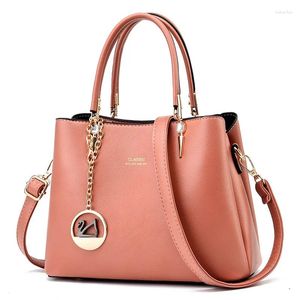 Schoudertassen 2024 dames handtassen lederen bakken tas vrouwelijke topgreep sac feestelijke bruiloft crossbody dame simple stijl hand bolsa