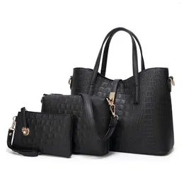 Schoudertassen 2024 Damestas Fashion Trend Crocodile Patroon Handtas 3 stks/Set topkwaliteit Crossbody Tote