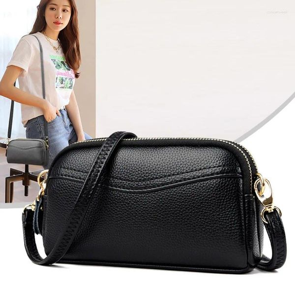 Sacs à bandouliers 2024 Fashion Fashion Fashion Sac à main Small Bag Double Zipper Single Crossbody for Women Purses and Handbags Luxury