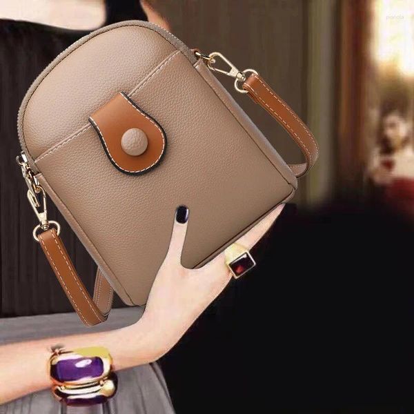 Bolsos de hombro 2024 para mujer, bolso cruzado pequeño de Pu suave, moda que combina con todo, cremallera única, monedero para llave de teléfono móvil, billetera para mujer