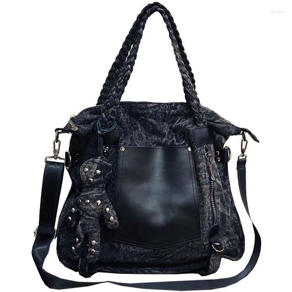 Bolsos de hombro 2025 Fashion Women Vaquero Bolso de gran tamaño Bolsos Lady Gran Capacidad Vintage Viajes Viajes Femenino Bolsos Sac A Main