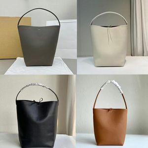 Sacs à bandouliers 3 Size White The Row Park Tote Sac pour Woman S Handbag Designer Bucket Bodet en cuir authentique Pochette Crossbody Clutch Mini Medium