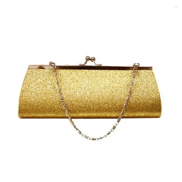 Bolsos de hombro 3X bolso de mano con purpurina para mujer, bolso de mano para fiesta de noche, boda, banquete (dorado)