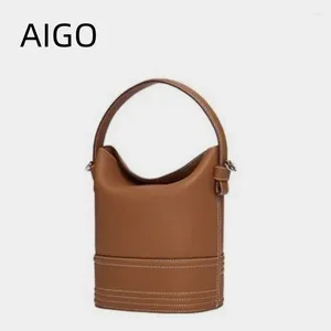 Bolsas de hombro AIGO Design Luxury Women Bocket Bocket High Capacidad 2024 TOTE BAJO BOLA DE LA MUNTA CASA Soft para Bolas Hobo