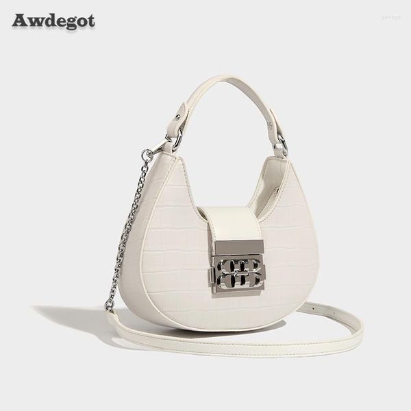 Sacs à bandoulière Alligator Imprimé PU Selle Sac À Main Pour Femmes Tendance Imitation Sac Dames Bandoulière Sac À Main Beige Totes