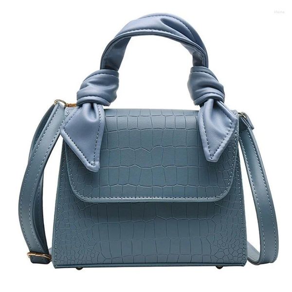 Bolsas de hombro Bag Women 2024 Estilo Damas Manos de moda Western Fashion Patrón de cocodrilo un pequeño cuadrado