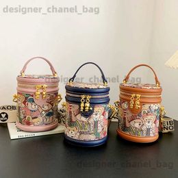 Sacs à bandoulière BeiBaoBao marque ours imprimer sacs à bandoulière pour femmes 2023 petit sac cylindrique HI-Q luxe femmes sac à bandoulière fille sac de messager T240110