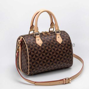 Bolsos de hombro Boston Bolso de hombro para mujer 2022 Nuevo a cuadros Lujo Diez compradores de fuentes Moda Retro Pu Cuero Bolso caliente para mujerstylishhandbagsstore