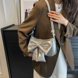 Bolsos de hombro Diseño de Bowknot Mini bolso de brazo amargo para mujer Cuero de PU 2023 Tendencia Moda y bolso Diseñador de mujer Bolso cruzado pequeñocatlin_fashion_bags
