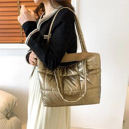 Sacs à bandoulière de marque en cuir verni à carreaux pour femmes, sac décontracté avec rembourrage léger, sac à main de grande capacité