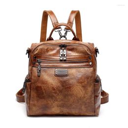 Sacs à bandoulins marques Femelle Sac à dos Femme Femme Femme Bagpack Tassel Vintage Bagtravel Solid Solid Casual Day Pack