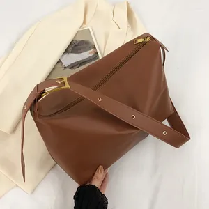 Bolsos de hombro de marca para mujer, bandolera coreana de cuero Pu, bolsos grandes de diseñador de lujo para mujer 2024