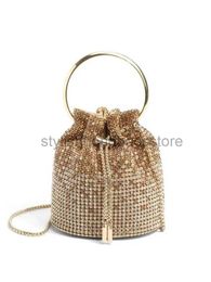 Borse a tracolla Borsa a secchiello Donna 2023 Nuovo Soulder andbag Borse firmate di lusso Borsa a tracolla in cristallo da donna rotonda Rinestonesstylishhandbagsstore