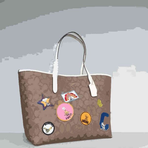 Bolsas de hombro C Tote Classic Flower Cartoon Compras Gran capacidad Mommi Un hombro Portable Commuting Bag