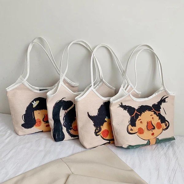 Bolsas de hombro Canvas Estudiantes universitarios de mujeres