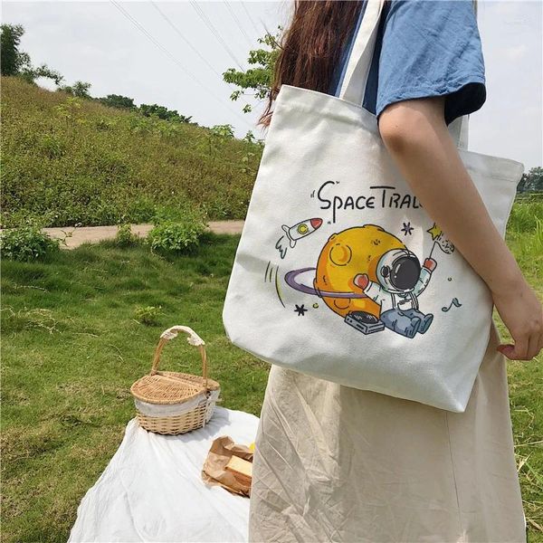 Sacs à bandoulirs Sac en toile de dessin animé Korea Ulzzang Punk Femmes Harajuku ins décontracté grand acheteur