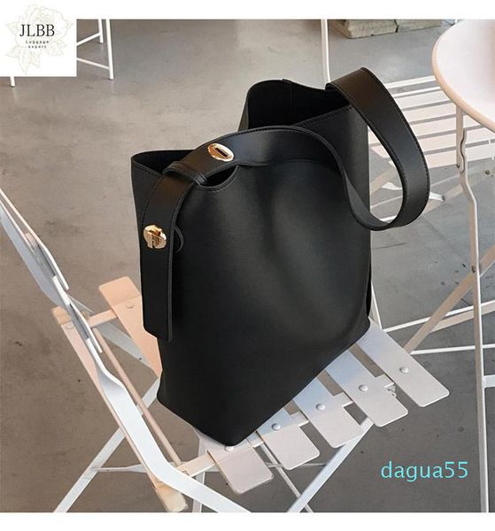 Bolsos de hombro Casual para mujer, Cubo de cuero Pu para mujer, bolso de mano de gran capacidad para mujer, bolso de compras, bolsos grandes, Bolsa femenina