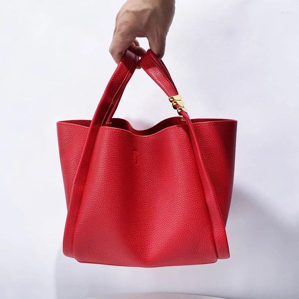 Sacs à bandoulière seau classique pour femmes, sacs à main de luxe de styliste, sacs à main 2024 en PU motif litchi pailleté avec poche intérieure