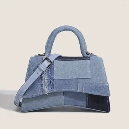 Sacs à bandouliers Patchwork en jean classique pour femmes sacs à main de concepteur de luxe et sac à main 2024 Sac en tissu haut de gamme conçu