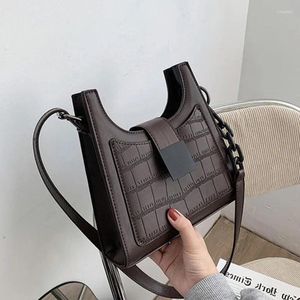 Sacs à bandouliers Crocodile Grain Mini Hands sacs à main pour les femmes Fashion large Strap Messenger Purse Retro Simple Style Crossbody