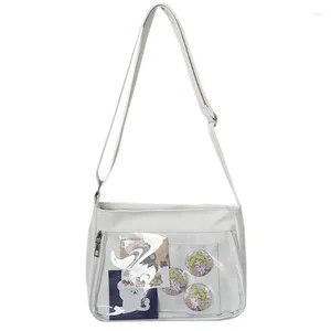 Sacs à bandoulière mignon Transparent Ita sac femmes grande capacité décontracté Nylon bandoulière fourre-tout pochette filles poupée affichage JK Shopping poche