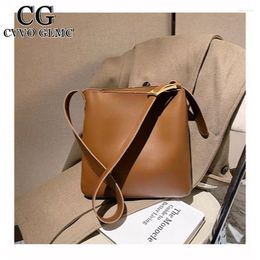 Sacs à bandoulières CVVO GLMC Couleur pure Pu Sac Fashion Messager décontracté 2024 Femme Shopping