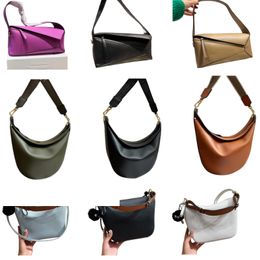 Bolsas de hombro Bolsa de diseño Bolso de lujo Geometría de geometría Bag Lingge Back Hobo Portable Single -House Messenger Cuero para mujer Hamaca