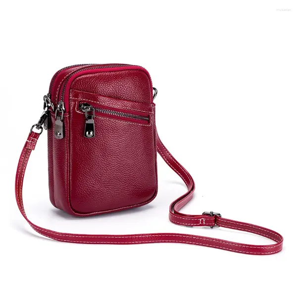 Sacs à bandouliers Designer Brand Mini pour femmes Sac de messager en cuir authentique Polvyle Crossbody Mesdames Small Sacs Handbags Embrayage