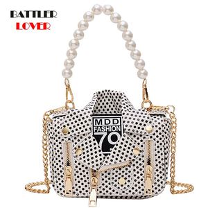 Sacs à bandoulière Designer Femmes Messenger Dot Mini Veste Sac Lady Perle Poignée Chaîne Bandoulière Sac A Main Femme De Marque