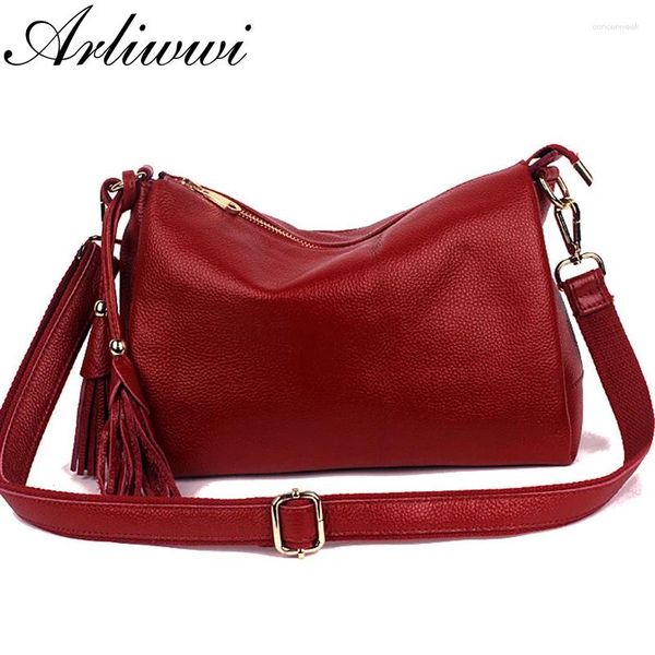 Sacs à bandouliers Designer Femmes Real Leather Messenger Messager Elegant Sac à main Vérineuse Vache G06