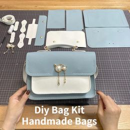Schoudertassen Diy Bag Kit Handgemaakte handtas Handgeweven zelfgemaakte Messenger Doe het zelf