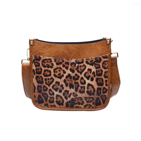 Sacs à bandouliers Domil Pu épaule STRAP LEOPARD SAG CROSSBOCK SAGE Personnalié pour femmes Animail Imprimé 1119051