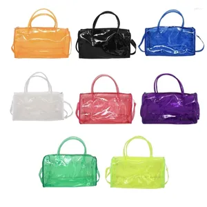 Sac à bandouliers E74B Sac portable de grande capacité PVC Handbag Casual Crossbody for Easy Storage of Personal Care Produit