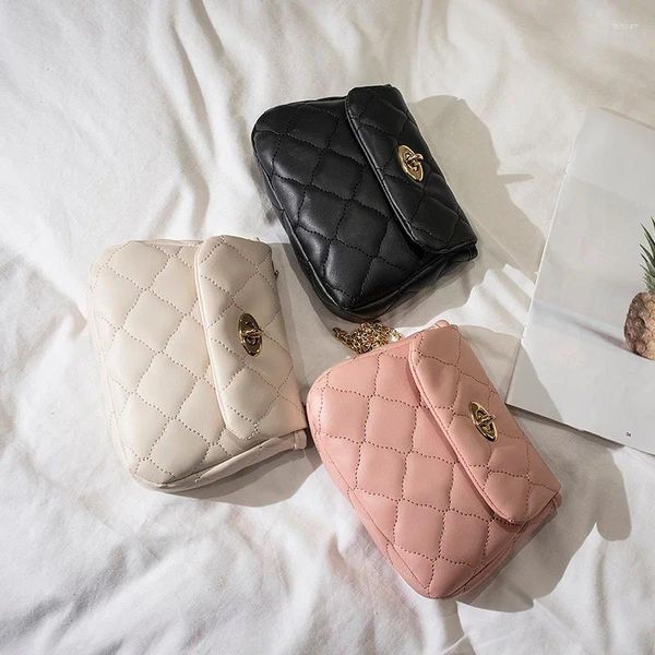 Bolsos de hombro con hebilla de cadena bordada, bolso cruzado para mujer, miniteléfono versátil