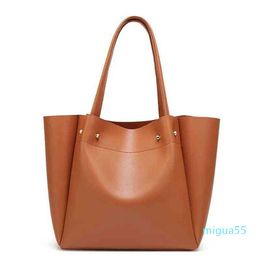 Bolsos de hombro Retro europeo y americano de gran capacidad para mujer Simple personalidad Tote All-match Trend Lady bolso de mano