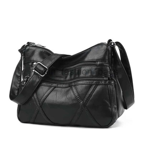 Bolsos de hombro Precio de fábrica Bolso de mujer 2023 Cuero suave Lujo Diseñador de alta capacidad Barato Bolso cruzado negrocatlin_fashion_bags