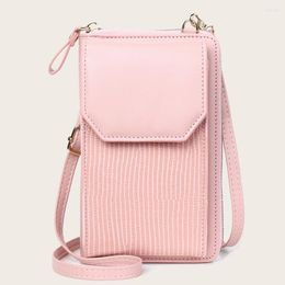 Schoudertassen Fashion Bag Dames portemonnee Leer Portores Mobiele telefoon Solide kleurkaarthouders Handtas Geld Munt Girls