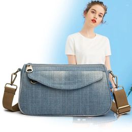 Sacs à bandouliers mode Blue Denim Femmes Sac Jeans de haute qualité Toile Filles Travel Cross-Body Sling Vintage Mochila Bolsa B162