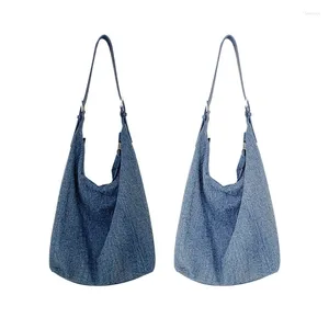 Sacs à bandoulière Fashion Bucket Tote Bag Denim Sac à main Messenger Grande capacité Casual Shopping