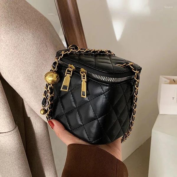 Sacs à bandouliers Fashion Diamond Lattice Ladies Carry Box Box Vintage de haute qualité PU Leather Women's Brand Designer Handsbag