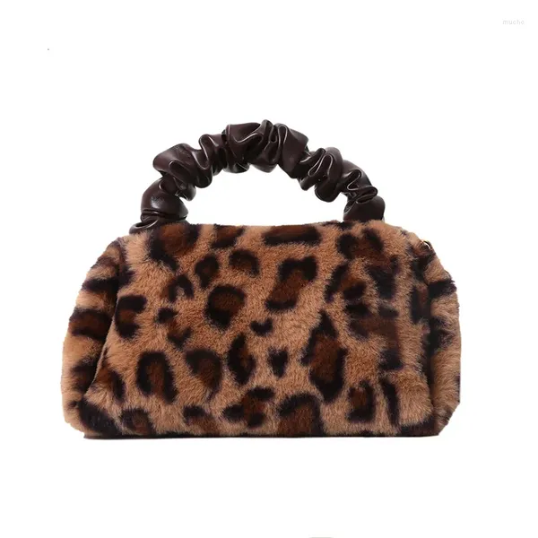 Bolsos de hombro Fashion Grace Trend Crossbody Bag Simplicity Leisure Luxurious Furry Handbag Furny Falk Fur Fur Soft Leopard