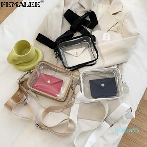 Schoudertassen Fashion Jelly PVC Elegant Crossbody Purse Clear Design Women Flap Handtas Luxe transparante tas