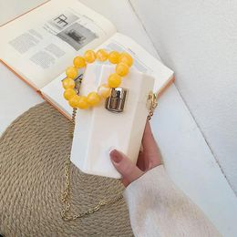 Sacs à bandouliers mode mini seau acrylique femmes bonbons sac à main