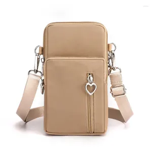 Schoudertassen Mode mobiele telefoon tas Dames Messenger All-match Mini Kleine Crossbody Hangende nek Portemonnee Verticale handtas