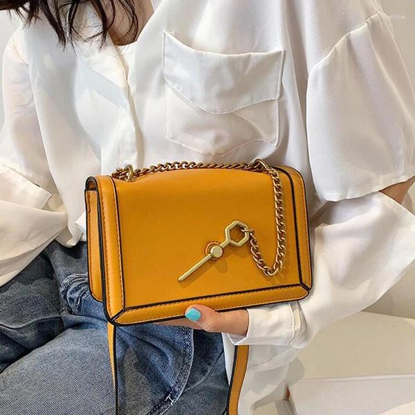 Bolsos de hombro Fashion PU Leather Crossbody Bags para mujeres 2024 Bolsos de diseñador de cadena de marca Tendencia de mujeres de alta calidad Hand blanca blanca