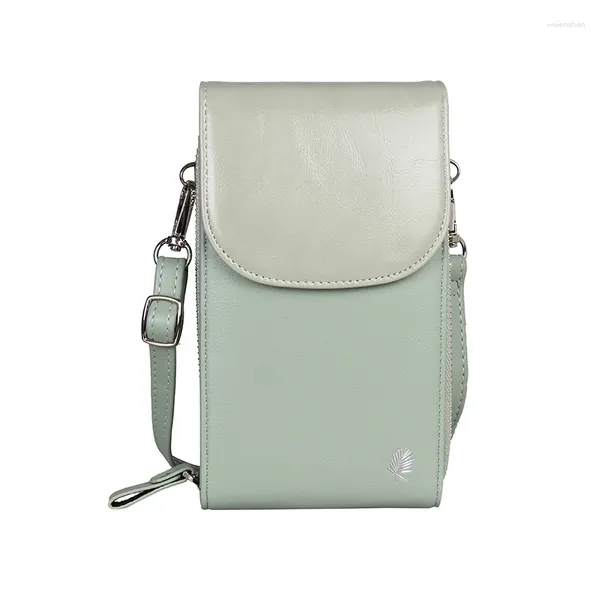 Bolsos de hombro Bolso bandolera de mensajero para mujer de moda para damas Cartera de cuero de PU pequeña Monedero para teléfono móvil