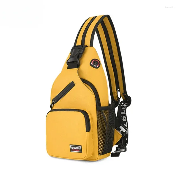 Bolsos de hombro Moda Amarillo Pequeño Crossbody para las mujeres Messenger Sling Pecho Bolsa Femenina Mini Viaje Deporte