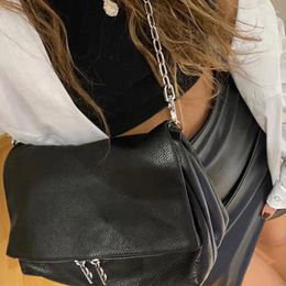 Sacs à bandoulière à la mode chaîne d'aile noire bandoulière Pu sac en cuir véritable pour femme haut de gamme exquis diamant incrusté sac à main