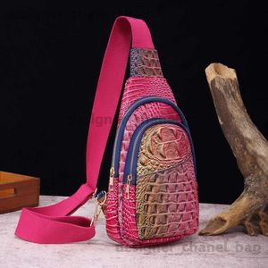 Sacs à bandoulière à la mode large bandoulière femmes sac de poitrine sac de taille sac à bandoulière motif Crocodile Brahmin T240112